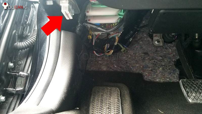 acura tls obd ii port location