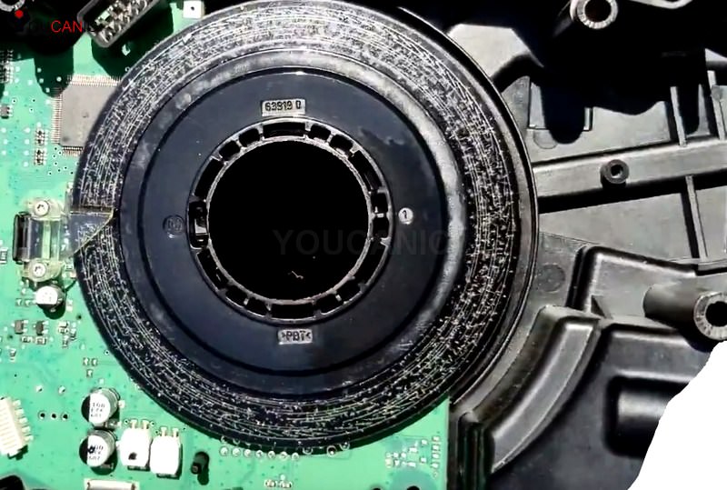 bmw steering angle sensor fix by cleaning optical disc disk with alcohol