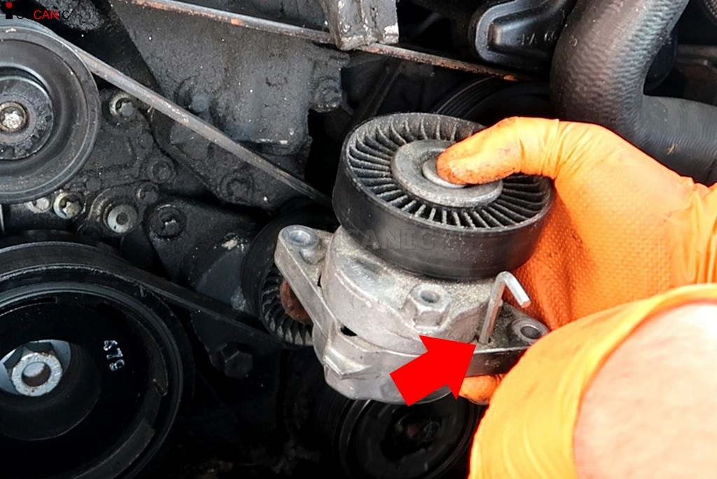 mercedes tensioner service position pin