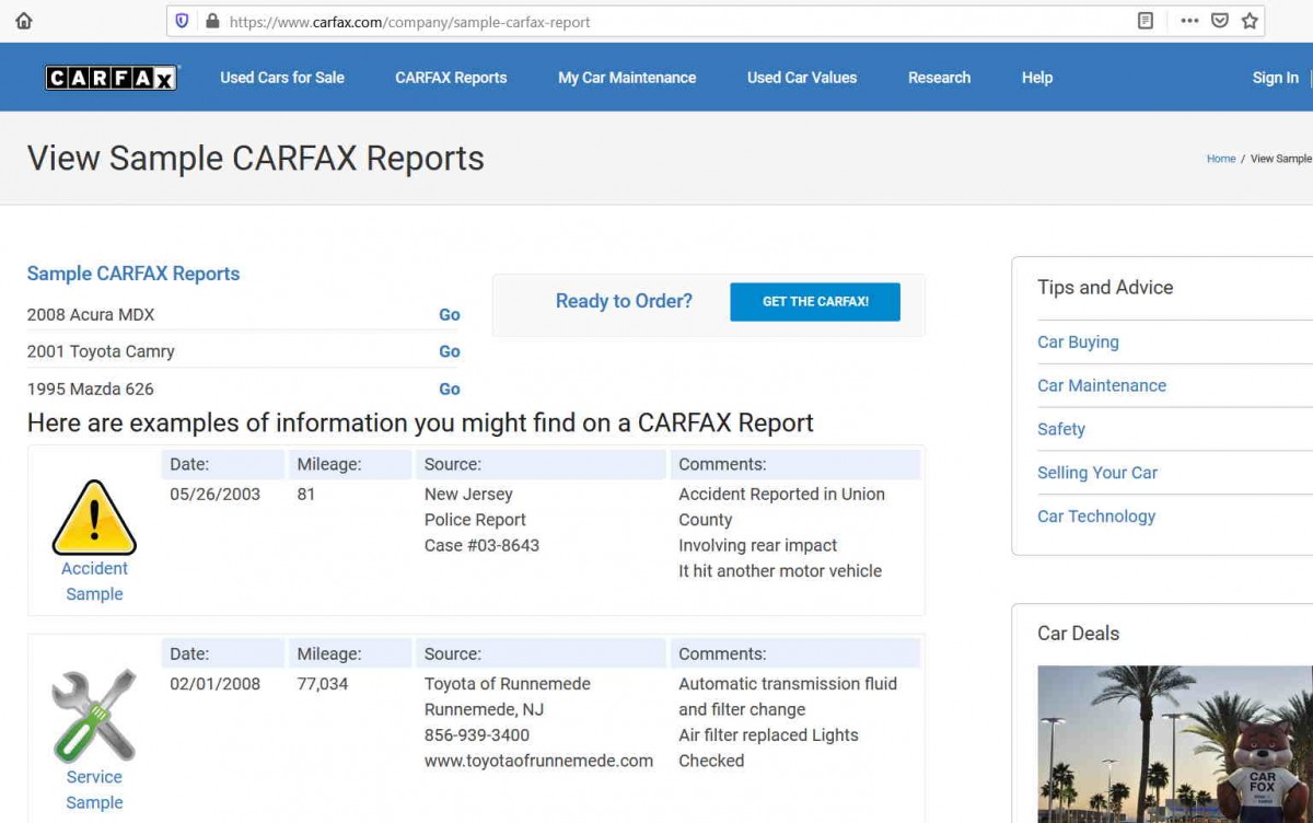 Free CarFax Alternatives