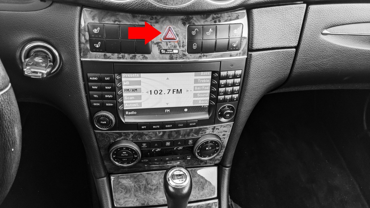 Mercedes hazard lights switch