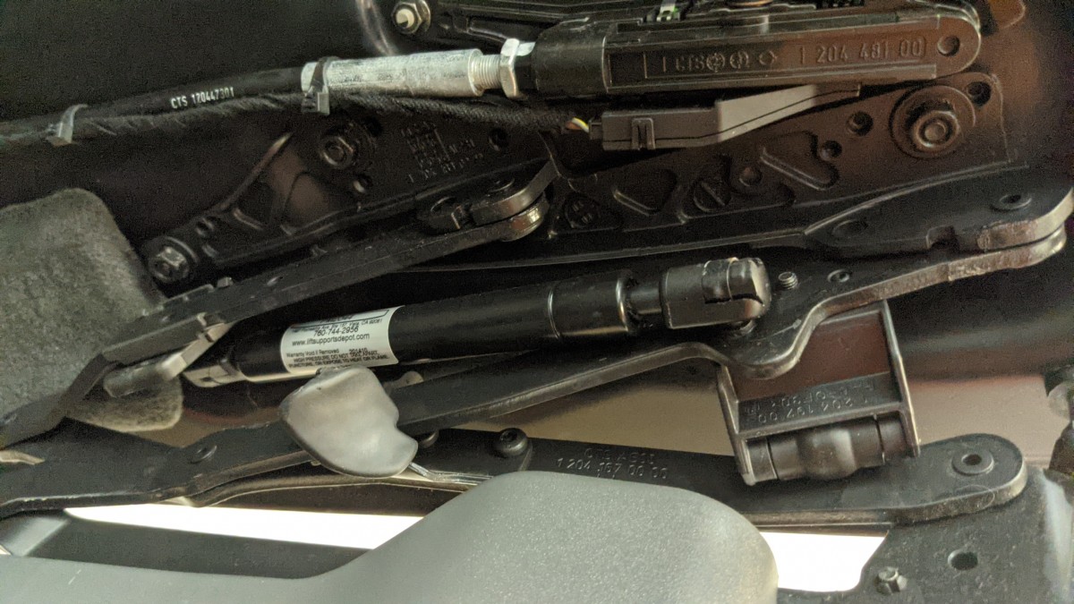 mercedes convertible top problem hydraulic cylinder