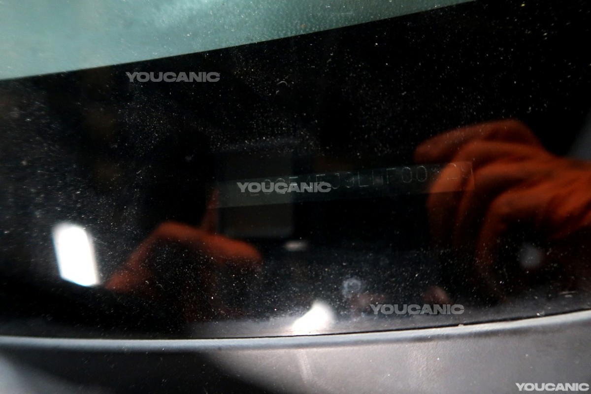 VIN number location on the windshield.