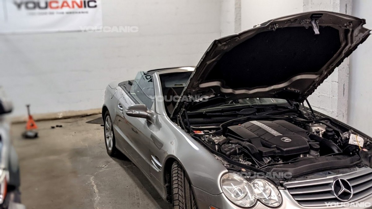 mercedes one corner dropped when parked sl500 s-class abc