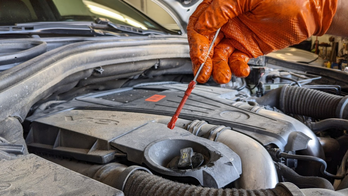 Gloves needed to change engine oil