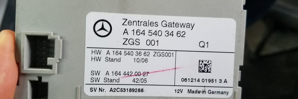 Mercedes-Benz Central Gateway Control Module Failure