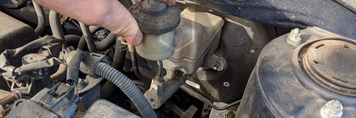 How to check add brake fluid on a toyota