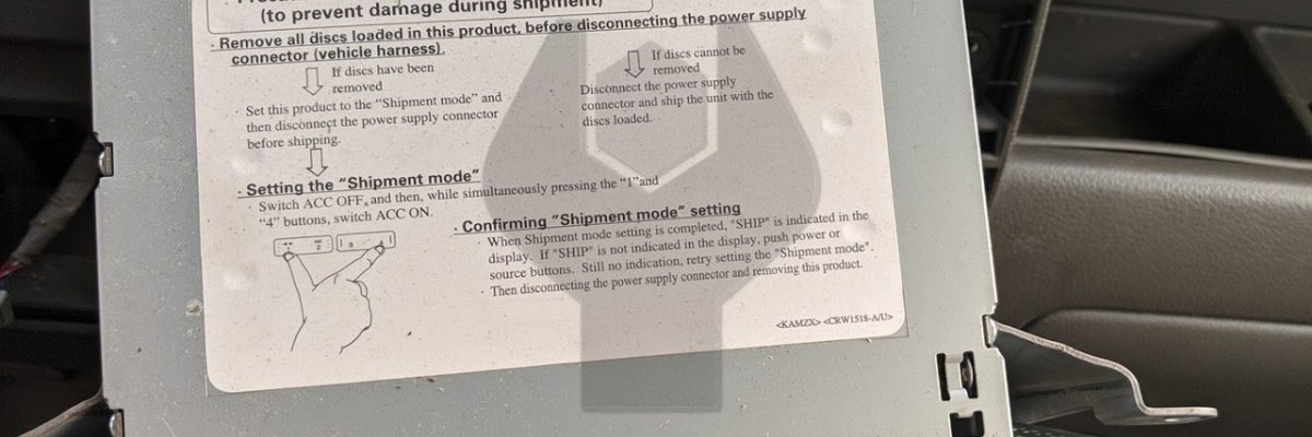 How to Set Honda Radio on Shipping Mode