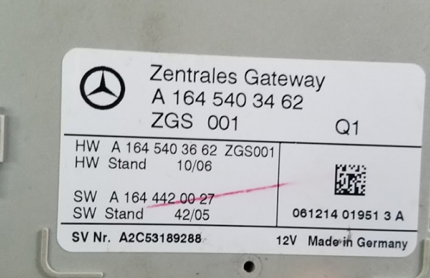 Mercedes-Benz Central Gateway Control Module Failure