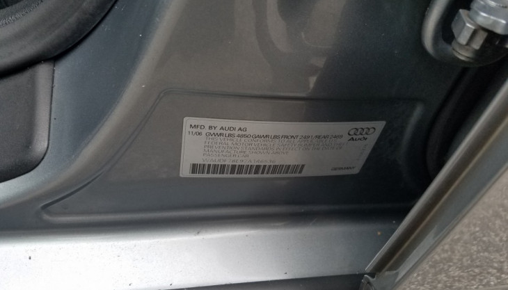 Where to Find Audi VIN Number