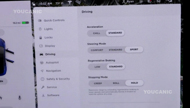 Tesla Driving Settings