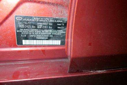 Find Hyundai VIN Number Location