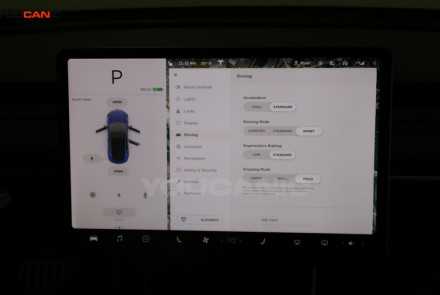 Tesla Acceleration, Steering, Regen, Stopping Mode Settings