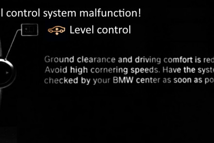 BMW Level Control System Failure Malfunction