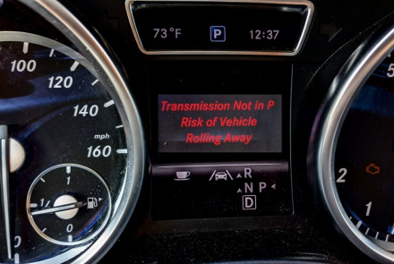 Mercedes-Benz Transmission Not in Park Risk of Vehicle Rolling Away