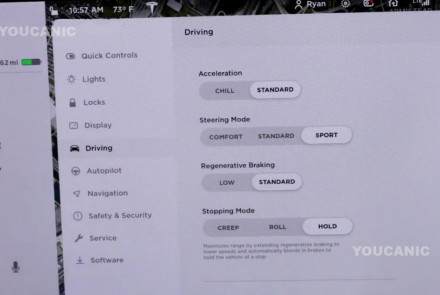 Tesla Driving Settings