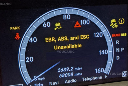 Mercedes-Benz Brake, EBR, ABS and ESP Inoperative