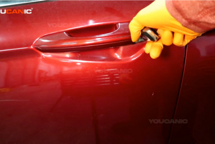Open Door of a Ford Fusion with Dead Battery