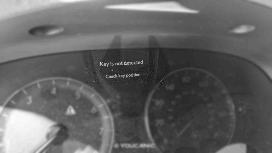 Lexus will not start because key is not detected