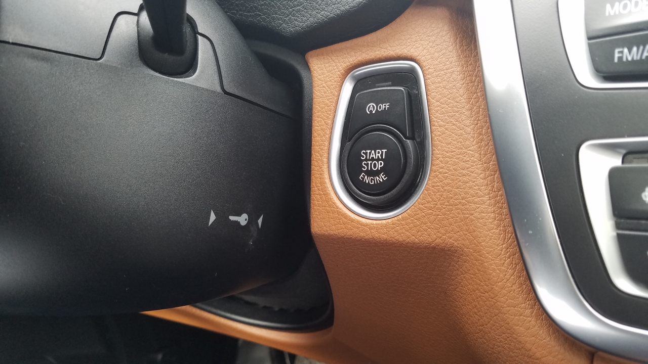bmw comfort access stop start button