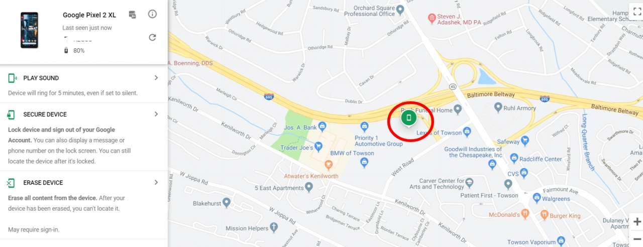 locate phone car using smartphone andorid