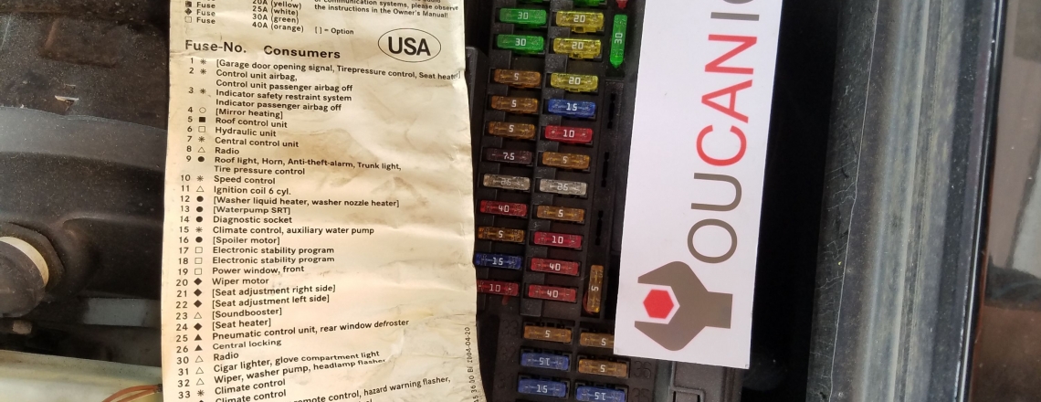 2004-2008 Chrysler Crossfire Fuses, Location, Chart, Diagram, List