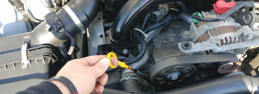 how to check oil level subaru